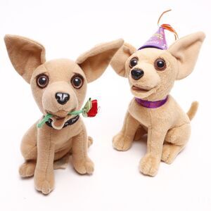 Pair of Taco Bell Gidget The Chihuahua Promotional Plush Stuffed Toys No Sound